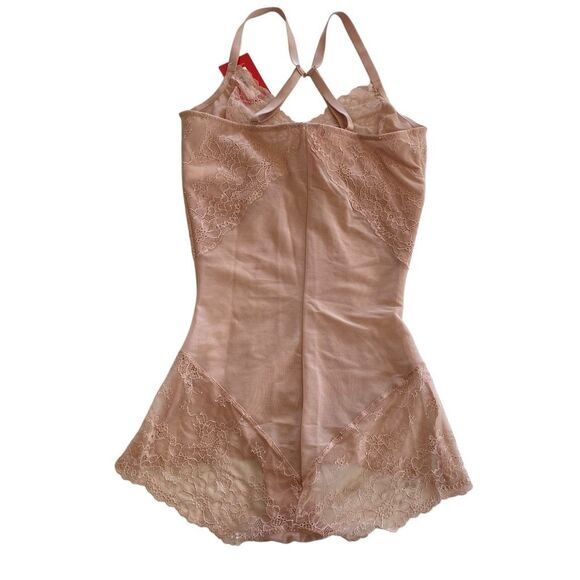 Spanx Bodysuit Spotlight On Lace Bodysuit 10119R Vintage Rose Shapewear Slimming - Picture 4 of 5